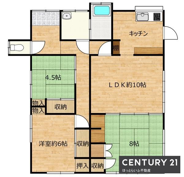車庫兼倉庫付き中古住宅