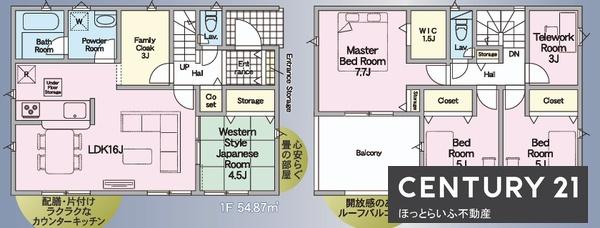 小中学校に徒歩で行ける新築建売二階建て