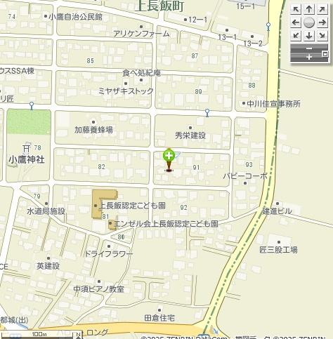 都城市上長飯町の土地(現地案内図)