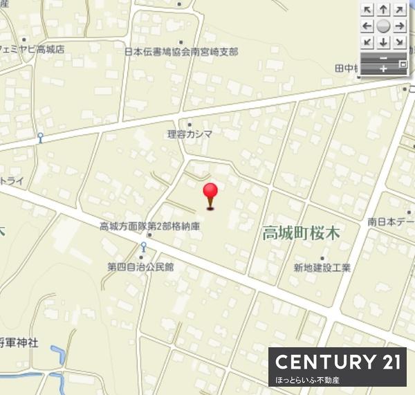 都城市高城町桜木の土地(現地案内図)