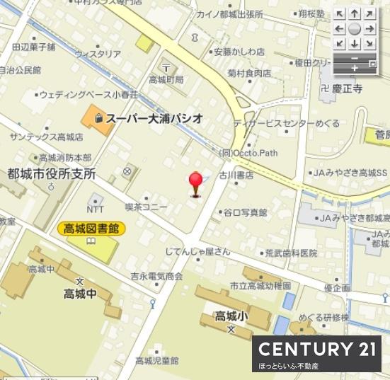 都城市高城町穂満坊の中古一戸建て(現地案内図)