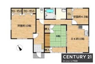 平屋建ての間取りは3LDKで、家族での生活に適しています。