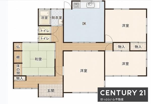 鷹尾４丁目に土地の広さが１４０坪ある中古が出ました