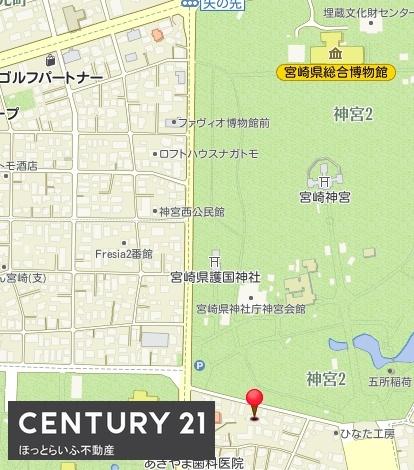 宮崎神宮すぐそばに広い庭園の物件賀でました