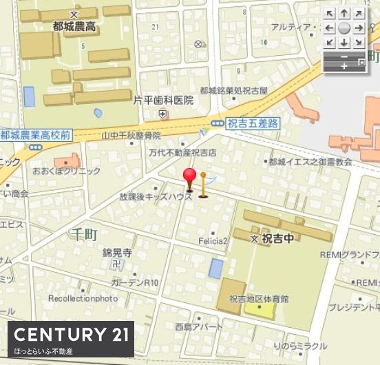 祝吉中学校まで徒歩3分圏内の売地です