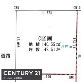 祝吉中学校まで徒歩3分圏内の売地です