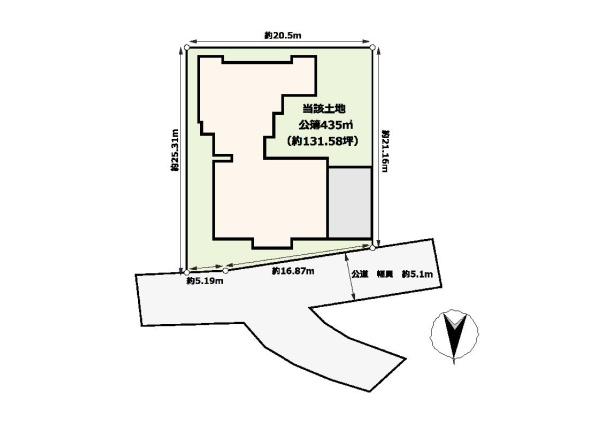 香芝市上中の土地