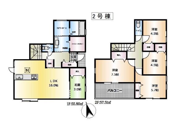 奈良市神殿町　新築戸建　2号棟／3区画