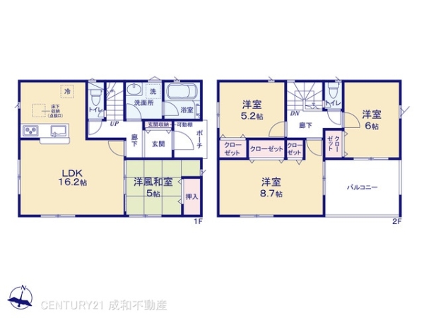 名古屋市守山区大字上志段味字稲堀田新田の新築一戸建