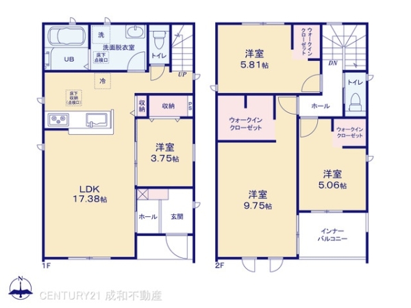 名古屋市北区楠味鋺５丁目の新築一戸建