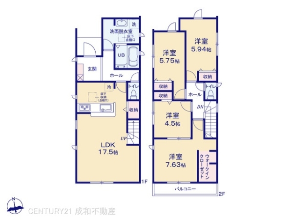 北名古屋市鍜治ケ一色西一丁目の新築一戸建