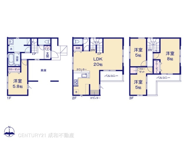 名古屋市北区上飯田西町２丁目の新築一戸建