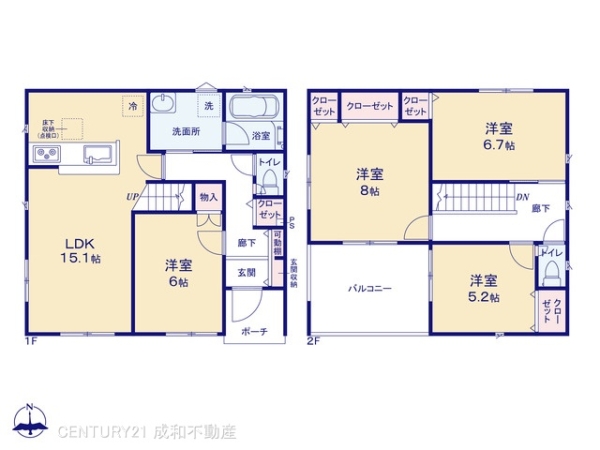 名古屋市中川区下之一色町字宮分の新築一戸建