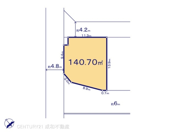 岡崎市矢作町字猫田の土地