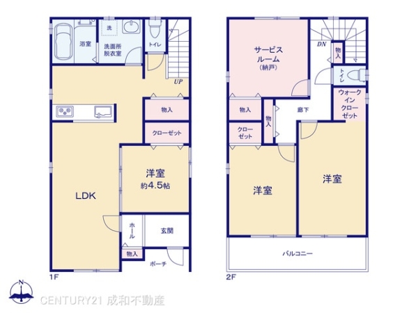 名古屋市北区池花町の中古一戸建て(間取り)