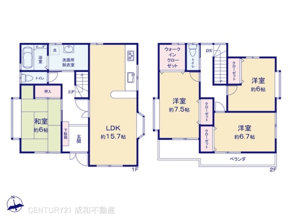 海部郡蟹江町桜3丁目の中古一戸建て(間取り)