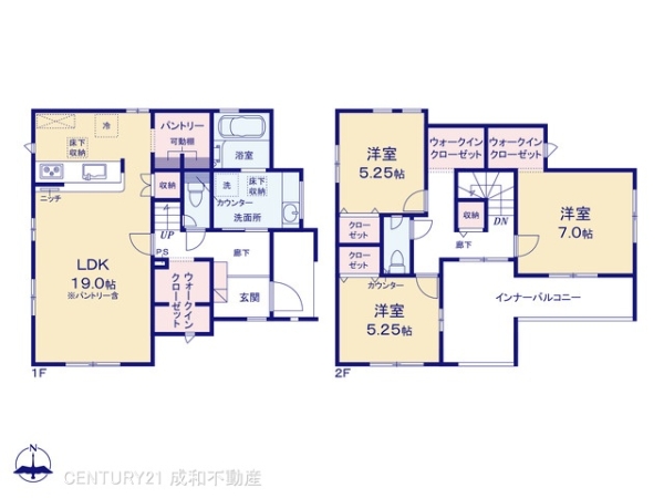 一宮市三条字小辰己の新築一戸建(間取り)