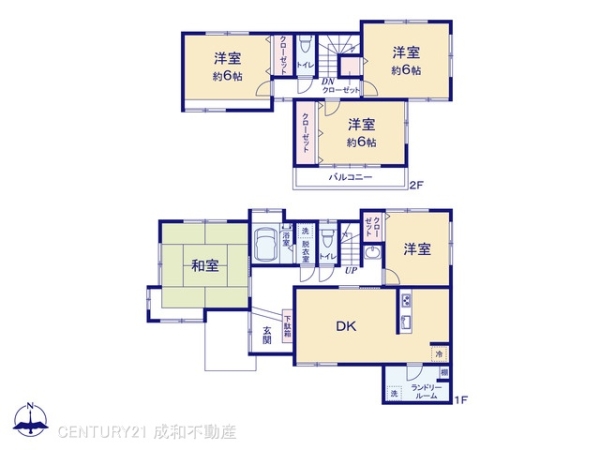 海部郡大治町大字西條字壱町田の中古一戸建て(間取り)