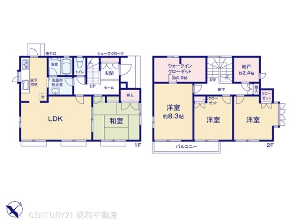 名古屋市名東区上菅2丁目の中古一戸建て(間取り)