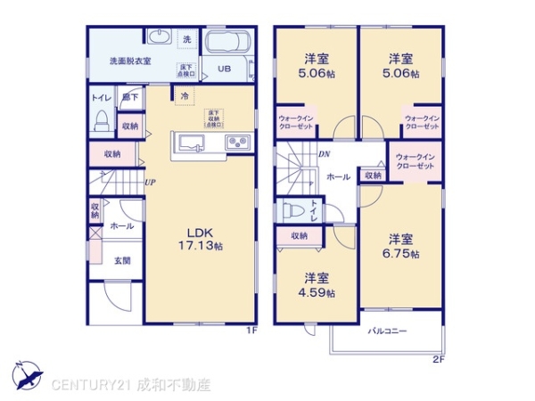 小牧市小木3丁目の新築一戸建(間取り)