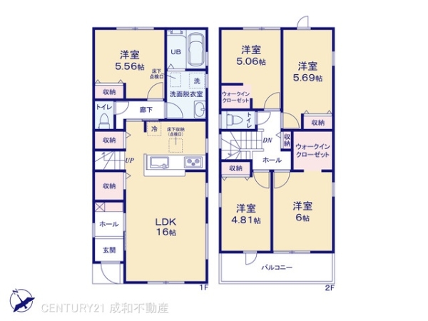 小牧市小木3丁目の新築一戸建(間取り)