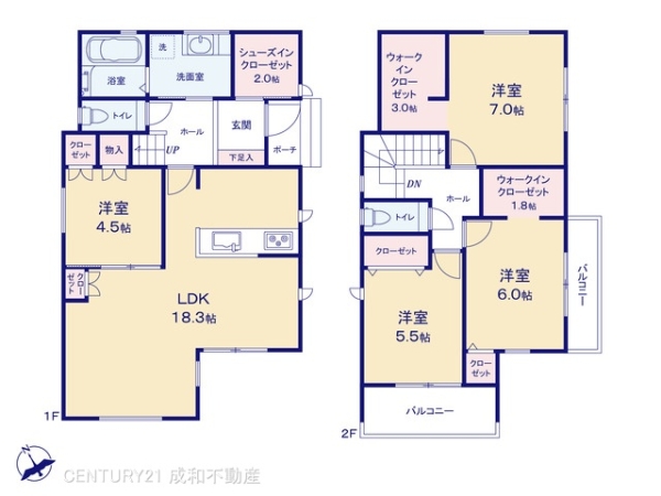 海部郡蟹江町城3丁目の新築一戸建(間取り)
