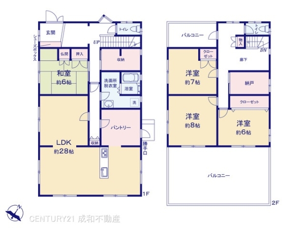 春日井市藤山台10丁目の中古一戸建て(間取り)