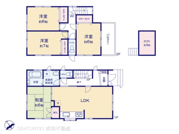 小牧市大字間々原新田の中古一戸建て(間取り)