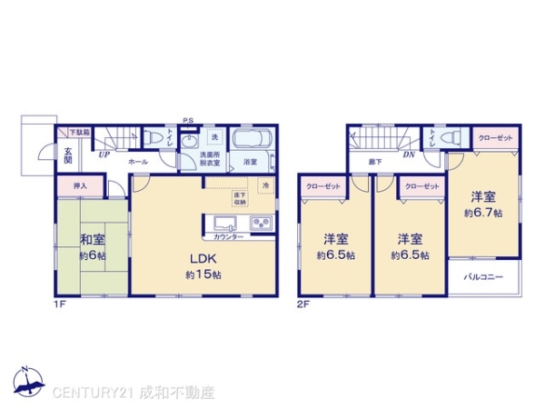 西尾市笹曽根町上新畑の中古一戸建て(間取り)