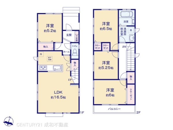 名古屋市守山区脇田町の中古一戸建て(間取り)