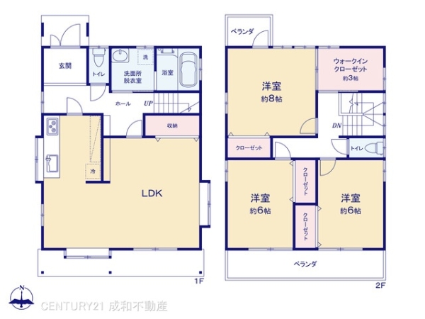 名古屋市中村区横井1丁目の中古一戸建て(間取り)