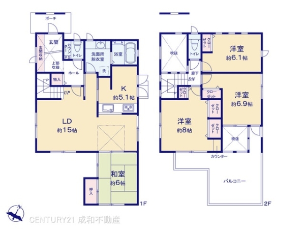 尾張旭市旭ケ丘町山の手の中古一戸建