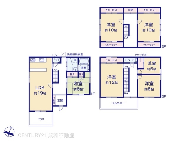 豊川市蔵子1丁目の中古一戸建て(間取り)