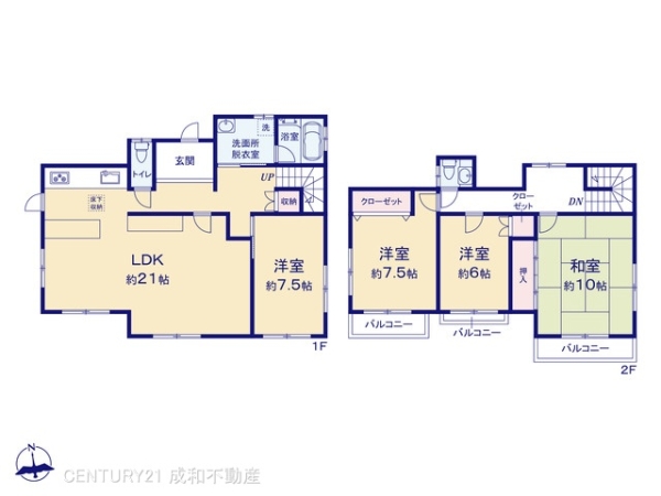 春日井市神屋町の中古一戸建て(間取り)