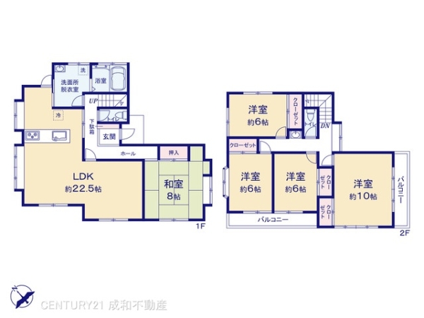 豊橋市北山町の中古一戸建て(間取り)