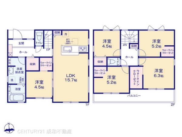 尾張旭市東印場町二反田の新築一戸建