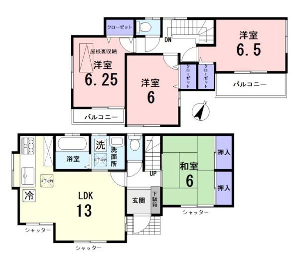 北本本宿5丁目　全居室6帖以上×南リビング＆バルコニー