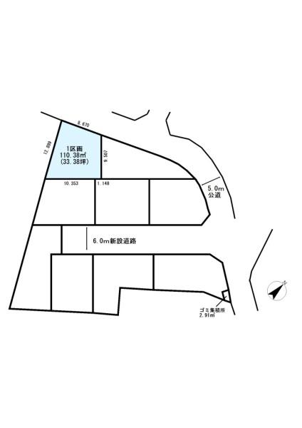 桶川市上日出谷～建築条件なし売地9区画～NO1