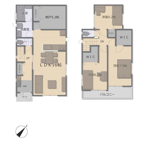 上尾市浅間台3丁目　新築戸建て～全2棟～2号棟