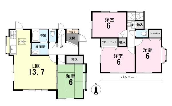 中古戸建～桶川坂田　南向きリビング×バルコニー