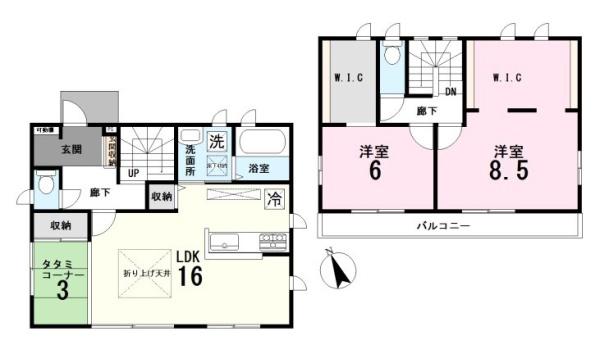 伊奈町西小針4丁目　オール電化×WIC×折上天井リビング