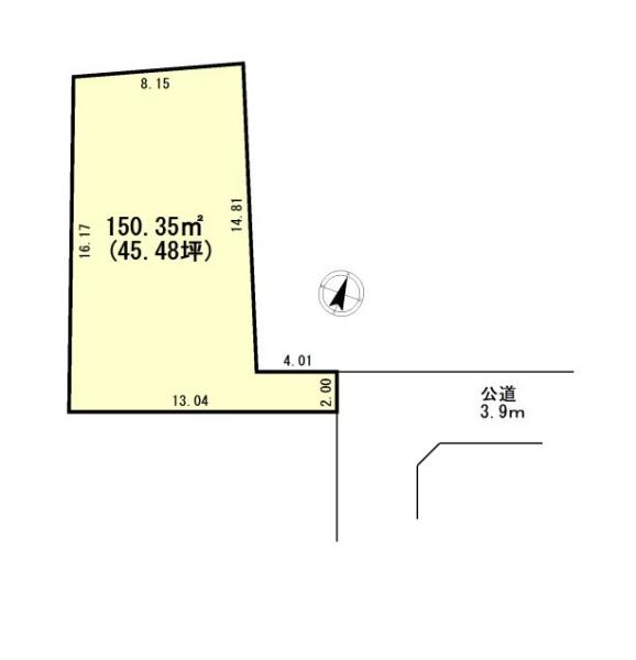 北本中丸5丁目　建築条件なし売地　都市ガス×本下水