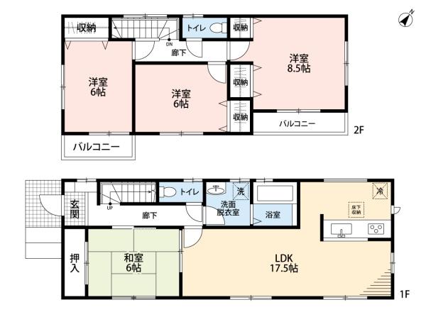 上尾中妻　　太陽光発電×全居室南向き