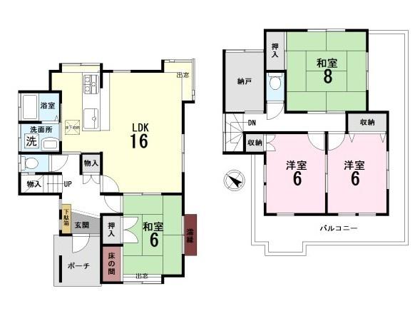 北本本宿8丁目　　中古戸建　駅徒歩14分×全居室6帖以上～