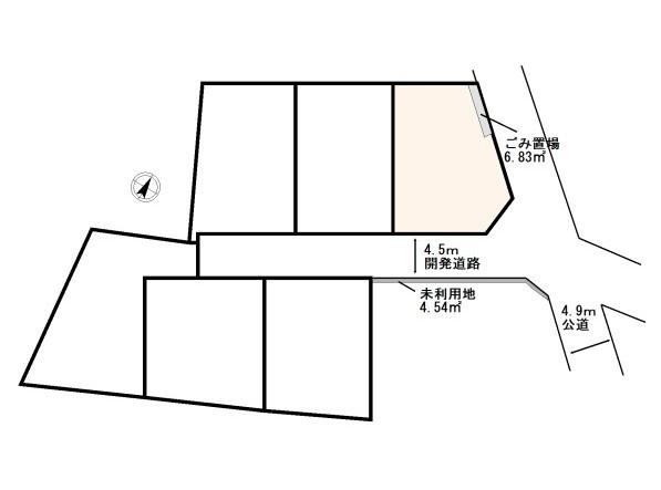 北本東間　建築条件なし売地　角地×50坪