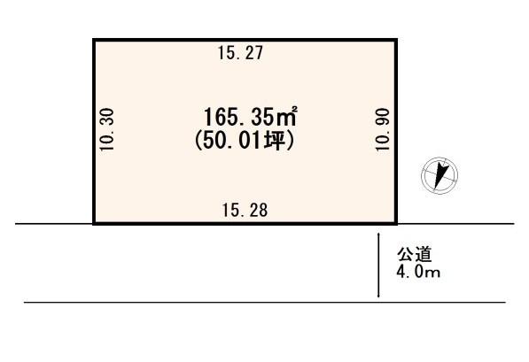 北本中丸2丁目　建築条件なし売地×敷地50坪