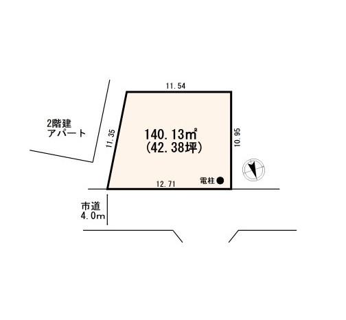 桶川下日出谷　　敷地42坪×建築条件なし売地