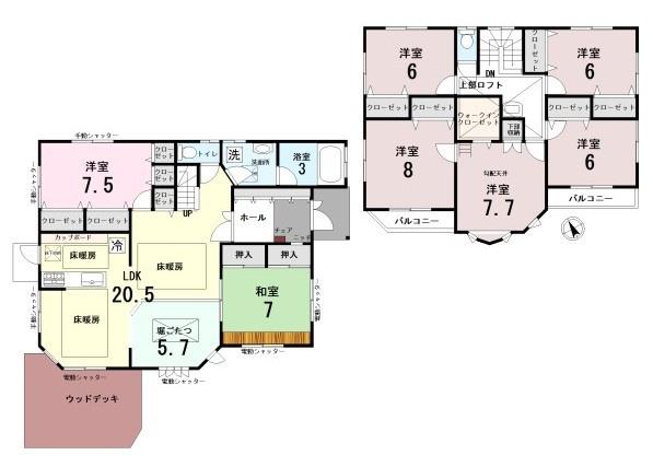 伊奈学園　中古戸建　　角地×敷地83坪
