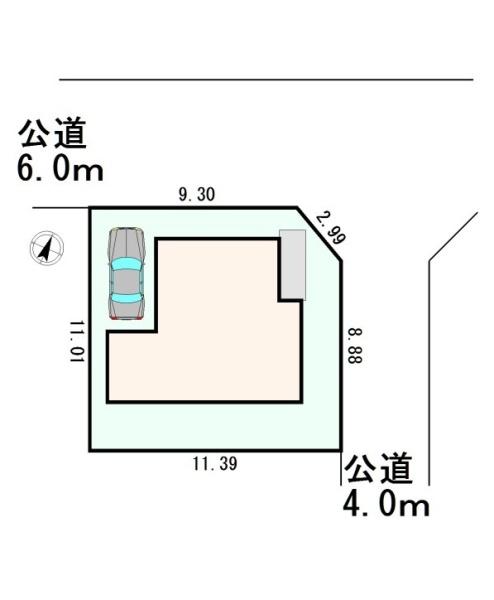 桶川上日出谷南　中古戸建　角地×敷地37坪