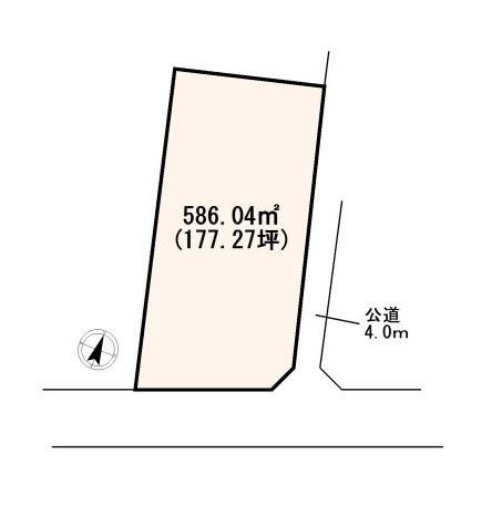 上尾平方　間口広々角地×敷地177坪